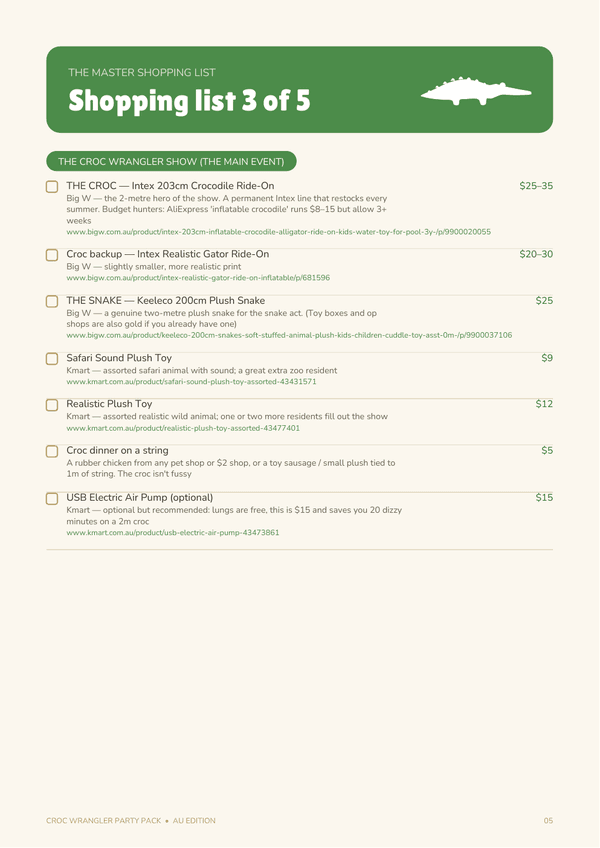 Preview of Croc Wrangler Party Pack page 6