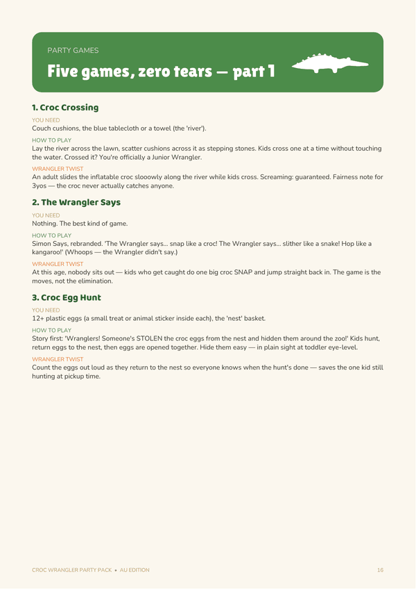 Preview of Croc Wrangler Party Pack page 17